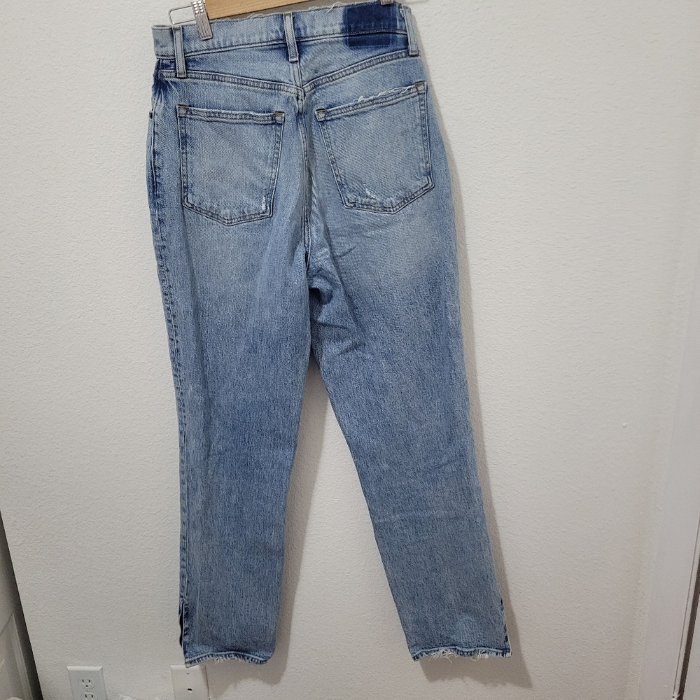 Abercrombie And Fitch 90s Straight Ultra High Rise Curve Love Split Hem Size 30 - Picture 7 of 8